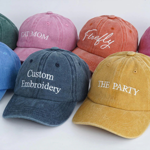 Gorras de Béisbol de 6 Paneles, Bordado 3D Personalizado en la Parte Delantera, Logotipo Vintage Multicolor, para Venta al por Mayor, ODM, Hombres y Mujeres, Hecho en Vietnam, Injae Vina - Product Image 2