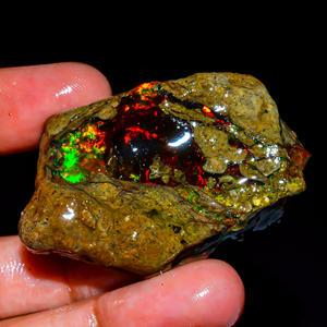 โอปอลไฟที่ฉูดฉาด, พลอยโอปอลหยาบเอธิโอเปีย, อัญมณีโอปอลธรรมชาติ, อัญมณีหลวม, โอปอลเอธิโอเปียดิบ, 118 ct. R-244 - Product Image 2