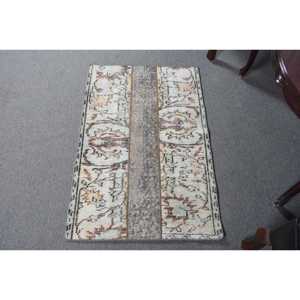 2.3x3.5 ft Turkish Rug, <b>Brown</b> Floral Vintage Rug <b>Wool</b> - Product Image 1