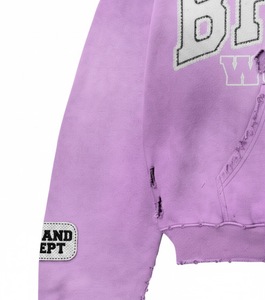 Sweat-shirts pour hommes de haute qualité en coton 100% surdimensionnés, lavés à l'acide, imprimés à l'écran, avec des strass brodés vintage personnalisés - Product Image 5