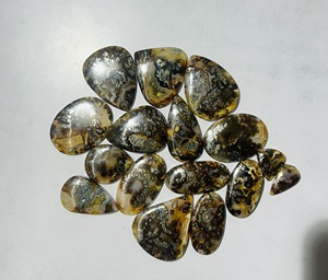 Pierre de marcassite grise de haute qualité Cabochon en vrac de marcassite naturelle mélangée pierre de bijouterie en cristal personnalisé fournisseur en gros direct - Product Image 4