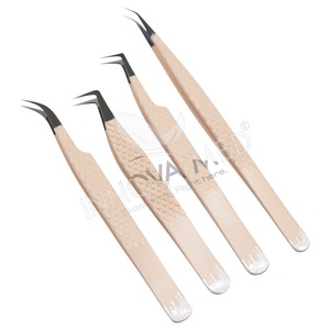 Pinzas de pestañas de grado profesional para técnicos de pestañas Herramienta de belleza de acero inoxidable con punta puntiaguda Respetuoso con el medio ambiente - Product Image 1