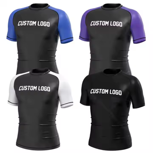 Compression Hommes Rash Guard Mma Manches Longues Rush Guard Sublimation Imprimé Rashguard Haute Qualité OEM Mma Rushguard avec logo - Product Image 1