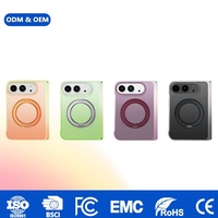 AilesTecca pour iPhone 18 Duo 17 16 15 Pro Max, support rotatif magnétique pour téléphone, coque de protection ultra-légère en PC