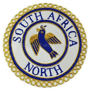 BADGE PROVINCIAL PROVINCIAL MASONIC CRAFT SENIOR & JUNIOR DEACON UNDRESS-FIL DE BULLION DORÉ BRODÉ À LA MAIN-BADGE MAÇONNIQUE FAIT À LA MAIN - Product Image 1