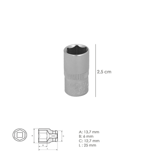 Chiave a Bussola Esagonale 1/4" da 10 mm - Product Image 2
