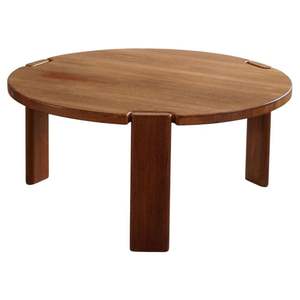 Mesa de Centro de Madera Maciza de Diseño Clásico, Mesa de Centro de Madera Hecha a Mano con Aspecto de Grano Natural - Product Image 5