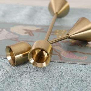 Bougeoir en métal doré de haute qualité de style sophistiqué éclairage élégant pour la maison événements de noël jardin gracieux - Product Image 6