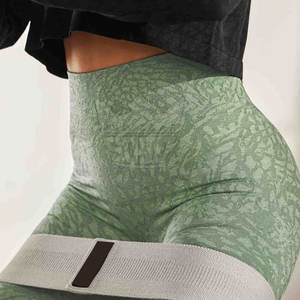 Nueva llegada de las mujeres de cintura media transpirable de secado rápido Spandex/poliéster gimnasio Fitness entrenamiento Leggings - Product Image 6