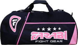 Bolsa de Deporte Personalizada al por Mayor con Logotipo, Negra y Rosa, para Entrenamiento de MMA, Gran Capacidad, Mochila de Viaje Deportiva, Correas Ajustables FARABI - Product Image 2