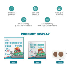 แผ่นแปะไอสมุนไพรสำหรับอาการคลื่นไส้เวียนศีรษะและการเดินทางทางทะเล - Product Image 3