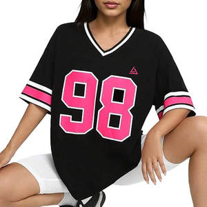 Maillot de football américain surdimensionné de haute qualité, design personnalisé, manches courtes, 100% polyester, services OEM, dernier style - Product Image 2