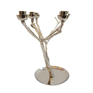 Bougeoir votif en métal de luxe Finition en nickel Bougie chauffe-plat Pilier Offre Spéciale Gravure à la main Bougeoir à thé - Product Image 4