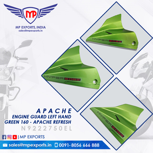 Protection de moteur de qualité authentique, côté gauche, verte, pour TVS Apache RTR 160, réf. 2W, pièce de rechange disponible à la vente au Nigéria à un prix très abordable - Product Image 3