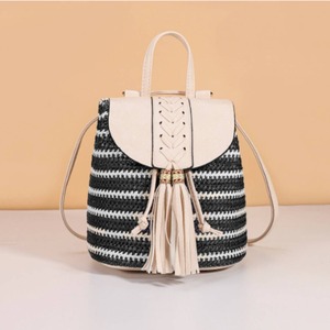 All-Season Bohemian Style Casual Everyday Use Women's <b>Messenger</b> <b>Bag</b> Tassel Backpack Thread Pattern Shoulder Handbag for <b>Ladies</b> - Product Image 4