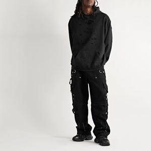 Sweat à capuche vintage en coton épais surdimensionné pour hommes sweats à capuche pour hommes avec logo personnalisé - Product Image 2