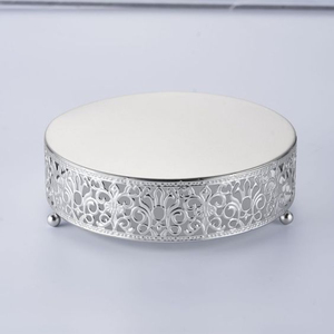 Plato para servir pasteles de diseño maravilloso, Decoración de mesa amarilla, exhibición de pasteles, platos de pastel de Metal de alta calidad al precio más bajo - Product Image 4