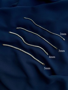 Pulsera de tenis de moissanita VVS1 925 Starling plata blanco chapado en oro joyería personalizada joyería facetada regalo de boda para ella - Product Image 4