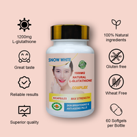 Capsules de glutathion à étiquette privée, anti-âge, blanchissantes, à la glutathion réduit, en gélules molles, pilules blanchissantes, suppléments de glutathion