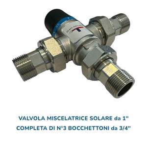 Válvula Mezcladora Termostática HM Solar de Latón Cromado de 1 Pulgada con Roscas Macho de 3/4 Pulgadas, 3 Extensiones, Control de Temperatura de 35-60°C, Alta Calidad - Product Image 6