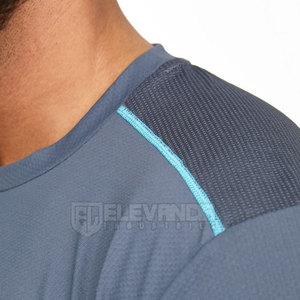 เสื้อยืดกีฬาผลิตจากโพลีเอสเตอร์เสื้อยืดผ้าถักทรงโอเวอร์ไซส์แห้งเร็ว - Product Image 6