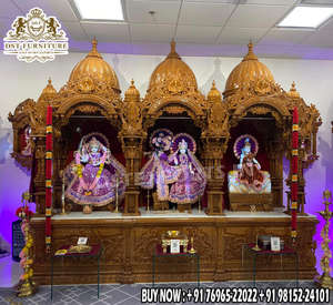 Designer Handmade Solid Wood <b>Pooja</b> <b>Mandir</b> New Design Teak Wood Handcrafted Temple Traditional Hand Carved <b>Pooja</b> <b>Mandir</b> - Product Image 4