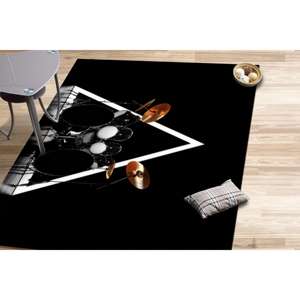 Alfombra Estampada: Diseño Moderno de Batería Musical para Oficina y Dormitorio, Alfombra Goblen - Product Image 1