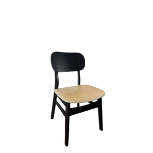 Set Moderno di 2 Sedie da Pranzo Nere con Schienale Rettangolare, Rivestimento in Pelle PU, Design Scandinavo Crema per Soggiorni - Product Image 5