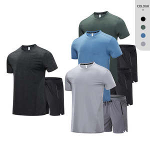 Conjunto Deportivo para Hombre, Transpirable, Camiseta y Pantalones Cortos, 2 Piezas, Conjunto de Fitness para Hombre, Cómodo - Product Image 6