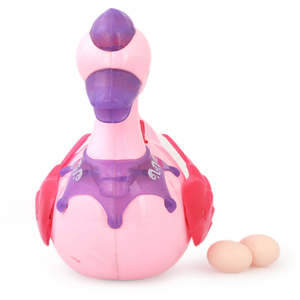 หงส์วางไข่พร้อมไฟและเสียงเพลง - สีชมพู - Product Image 3