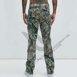 Moda Streetwear Jeans Pantalones Diseño desgastado personalizado Hombres Pantalones de mezclilla acampanados - Product Image 2