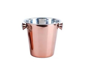 Mostrador de barra Cubo de hielo de vino de acero inoxidable de metal aislado de doble pared con tapa y pinzas para hielo - Product Image 5