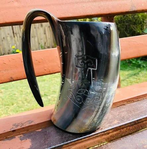 Chope à bière en corne de buffle de luxe artisanale de qualité supérieure 500 ml Écologique Durable pour hommes - Product Image 2