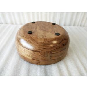 Tazón para servir ensalada de frutas de madera maciza grande de lujo, tazones de masa de madera rústicos, tazón impresionante para pulir para servir en restaurante en casa - Product Image 6