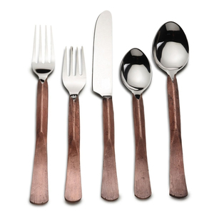 2024 di alta qualità comunemente usato mercato Euro Set di posate in acciaio inox <span class=keywords><strong>argenteria</strong></span> 5 pz Set di posate per uso ristorante festa - Product Image 1