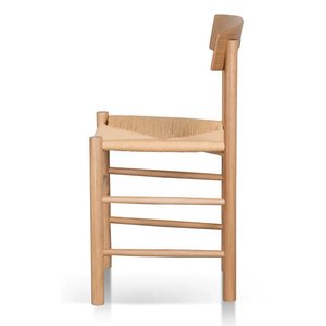 เก้าอี้รับประทานอาหารไม้สักธรรมชาติ Otway พร้อมหวายทอสําหรับร้านอาหารคาเฟ่ การใช้งานรับประทานอาหารกลางแจ้งในร่ม - Product Image 3