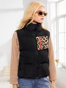 เสื้อแจ็คเก็ตแขนกุดมีฟองสีทึบเสื้อแจ็คเก็ตขนเป็ด2025มาใหม่ฤดูหนาว - Product Image 3