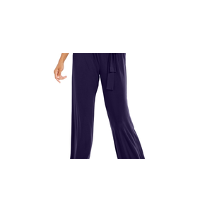 Tuta da donna NY Collection viola con scollo a V, vita alta, stampa moderna, vestibilità ampia, lunghezza midi, per sport, taglie dalla Small alla Medium - Product Image 3