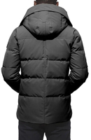 Veste d'hiver matelassée pour homme de haute qualité avec logo personnalisé sur le devant, couleurs unies, imperméable, coupe-vent, respirante, écologique