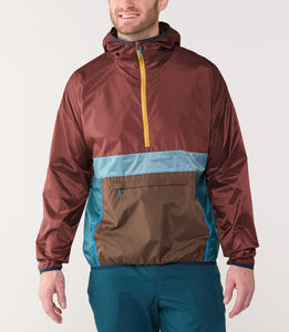 Anorak à fermeture éclair imprimé personnalisé pour hommes vestes d'extérieur légères coupe-vent imperméable pour hommes veste pour hommes vente en gros - Product Image 1
