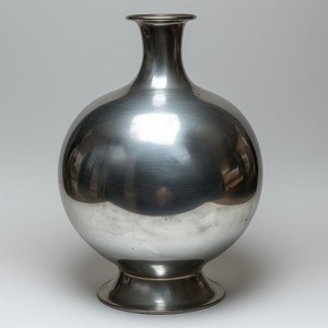 Jarrón de metal alto de primera calidad pulido a mano con motivos grabados que ofrecen arreglos florales decorativos sofisticados con acento refinado. - Product Image 2