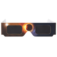 Lunettes d'éclipse solaire en carton certifiées ISO 12312-2 2026 & 2027, vente en gros, impression personnalisée neutre, verres PET, unisexe