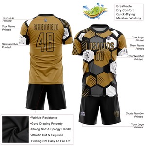Ensemble d'uniformes d'équipe de football personnalisés de la meilleure qualité Concevez votre propre logo et numéro de maillot de football Service OEM inclus - Product Image 3