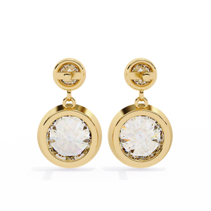Boucles d'oreilles uniques en or 18 carats avec diamant de laboratoire, boucles d'oreilles de qualité supérieure - Product Image 5