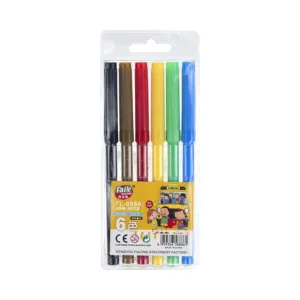 Set pena cat air 6/12/18/24 warna, spidol seni dapat dicuci untuk anak-anak dengan ujung tinta non-alkohol