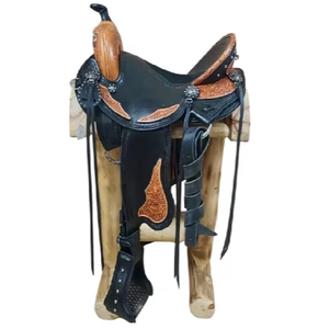 ชุดนักแข่งม้าหนังแท้คุณภาพพรีเมี่ยมอานม้าแบบตะวันตกและอังกฤษสำหรับขี่ม้า - Product Image 1