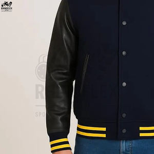 Chaquetas Varsity de Trabajo al por Mayor, Chaqueta Transpirable de Estilo Urbano para Hombre, Chaquetas Varsity de Cuero de Alta Calidad en Venta - Product Image 3