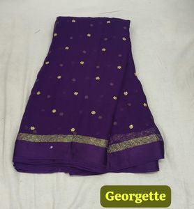 ผ้าจอร์เจียต์ปักลายเป็นมิตรกับสิ่งแวดล้อม ขอบผ้าซาติน ผ้าถักแบบวาร์ป ผสมขนสัตว์/วิสโคส กว้าง 43/44 นิ้ว - สำหรับชุดเดรส ผ้าทำความสะอาดบ้าน - Product Image 2