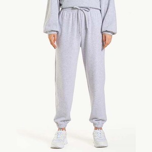 Pantalons de jogging pour femmes en coton écologique personnalisés OEM, logo vierge, hiver 2026, sport, décontracté, droit, plat, pour la salle de sport - Product Image 1