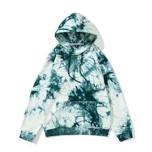 Otoño e invierno nueva corbata teñido gradiente tendencia deportes oscuros Sudadera con capucha hombres y mujeres pareja suéter suelto con capucha - Product Image 2